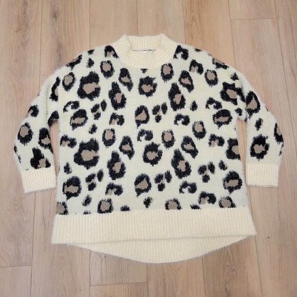 Maronie Soft Baggy Oversized Cheetah Sweater Leopard Animal Print - Picture 3 of 11